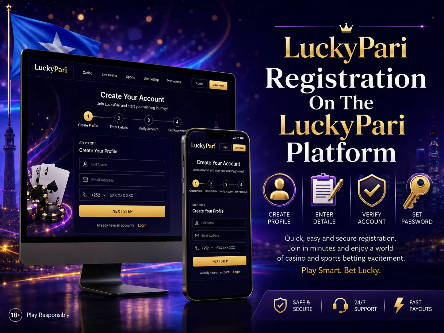 Registration On The LuckyPari Platform
