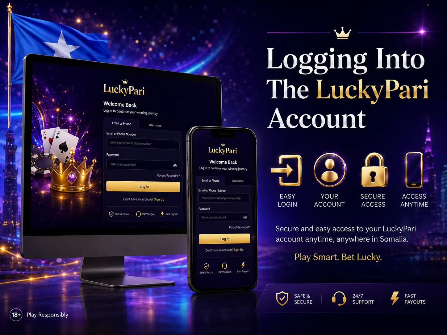 Logging Into The LuckyPari Account
